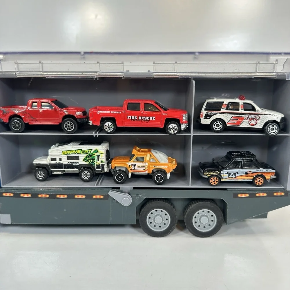 Transporter Toy Truck with 12 Cars Matchbox and More Racing and Offroad Play Set